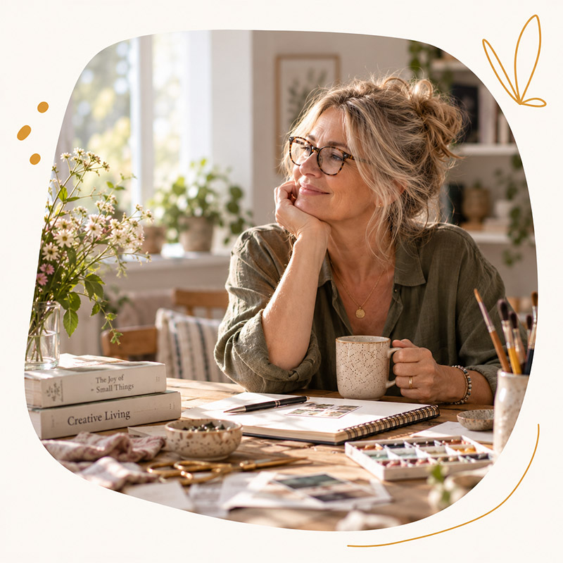 Woman doing hobbies