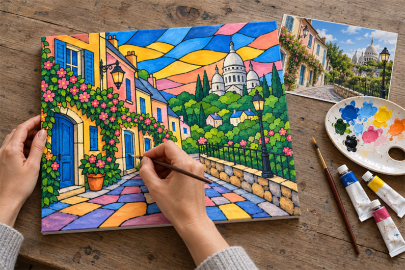 Stained Glass Street Painting